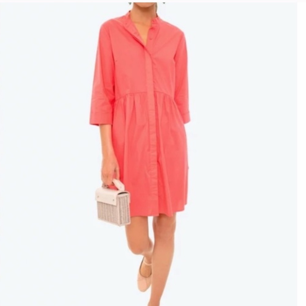 Tuckernuck coral 3/4 sleeve shirt dress